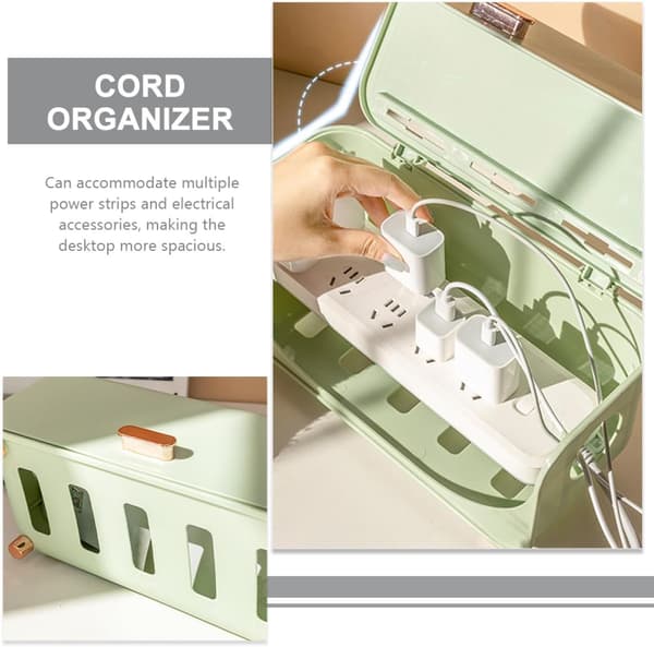 Bordledning Organizer Kabelstyringsboks Stor Kapacitet Opbevaring Pp Materiale Moderne