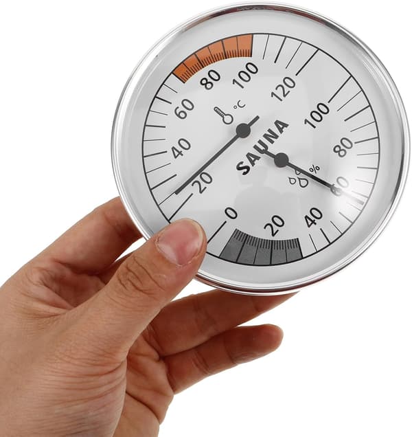 Bastu Rumstemperatur och Luftfuktighetstestare Väggmonterad Hygrometer
