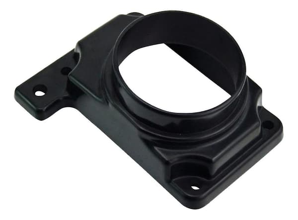 Insugningsfilteradapter, 76 mm luftfilterinsugningsfäste Insugningsfilterluftflödesadapter (svart) (1 st)