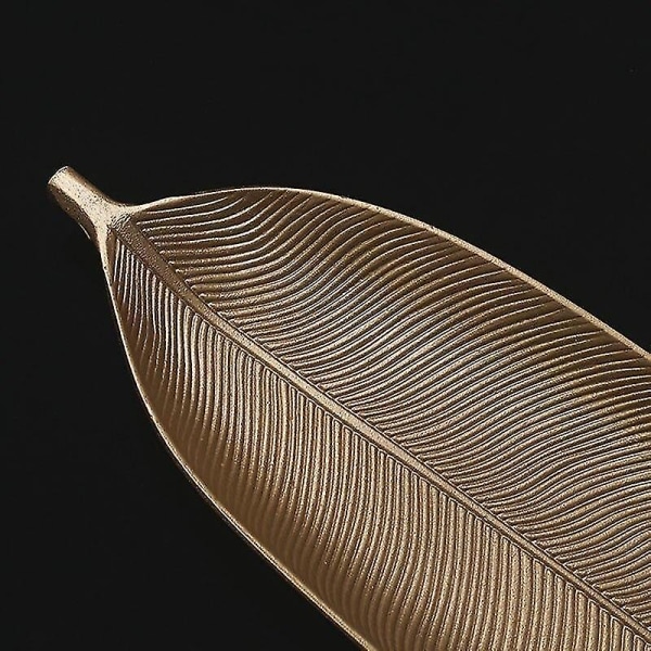 Nordic Gold Leaf Plate Korukuormalava Hedelmävälipalalautanen