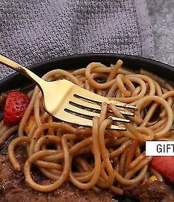 6 stk Hvitgull Middagsgaffel 304 Rustfritt Stål Bestikk