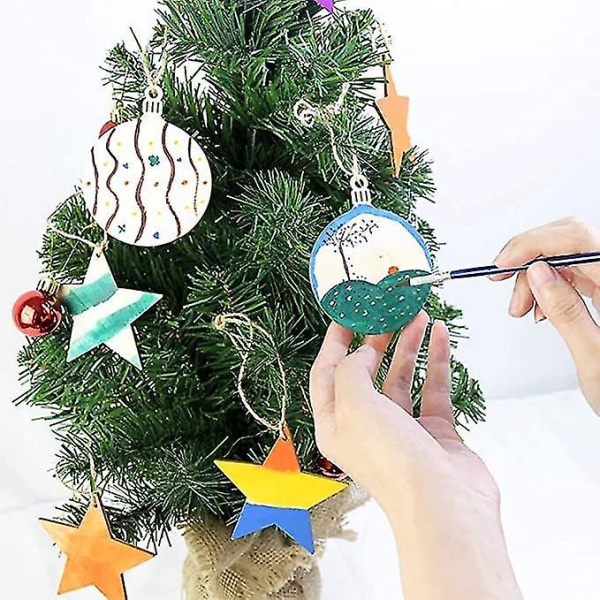 30st trä julhängande prydnader DIY träddekor