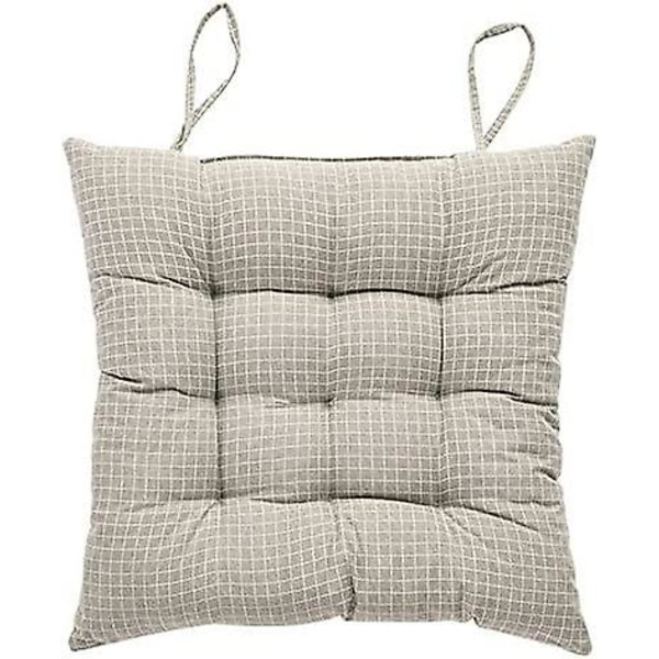 38*38 Cm Stolsdyna, Generell Bomulls- och Linneträdgårdsdyna, Lätt att Rengöra Shallow gray