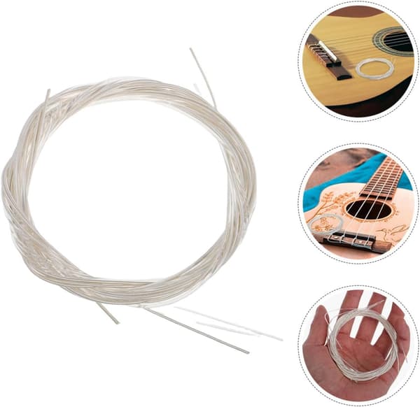 2 uppsättningar nylonsträngar klassisk akustisk elgitarr ersättning underhåll silverpläterad pålitlig