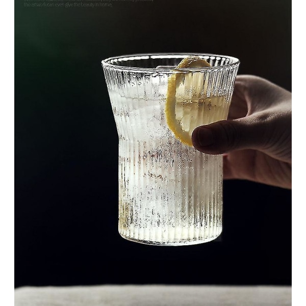 4stk Ripple Whiskyglass Vann Juice Glasskoppsett