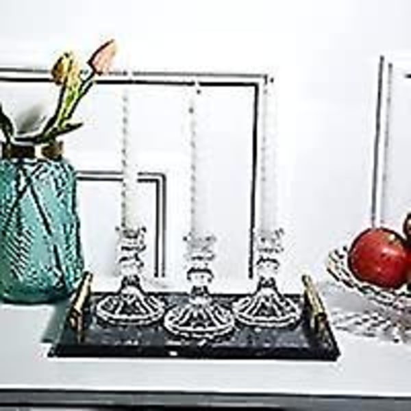 Glass Taper lysestakeholdere Sett med 3 dekorative pinner