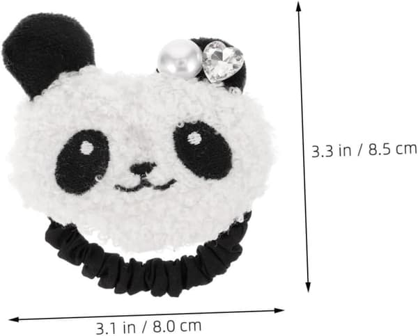 2 st Panda Hårsnoddar Hög Elasticitet Tecknad Scrunchy Slitstarka Elastiska Hästsvanshållare