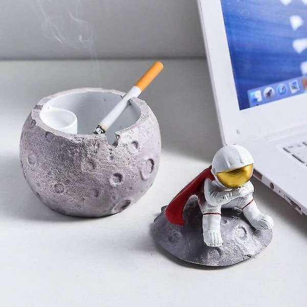 Astronaut Ashtray Kreativ Hem Cartoon Rymden