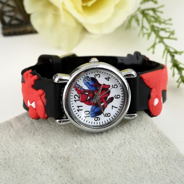 Spider Cartoon Watch Kids Analog Quartz Wrist Watch Rubber