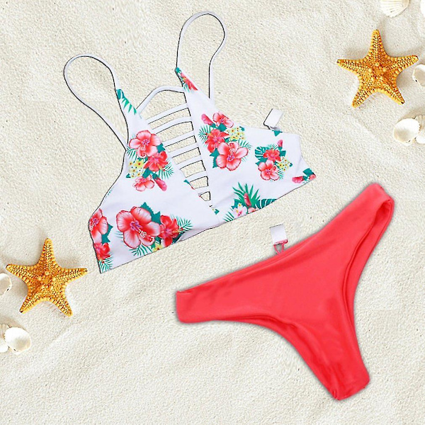 Naisten Halter-hihnainen haalari uimapuku Push Up bikinit