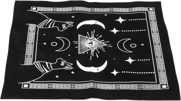 Tarotduk för spådom Sammet Tarotkortmatta med Måne- och Stjärndesign