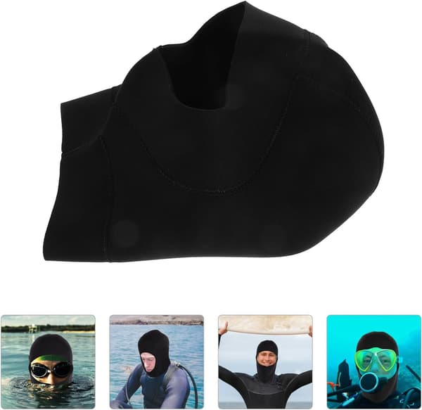 Termisk 3 mm dykkerhette svømmehette for menn kvinner, elastisk varmholdende snorkling