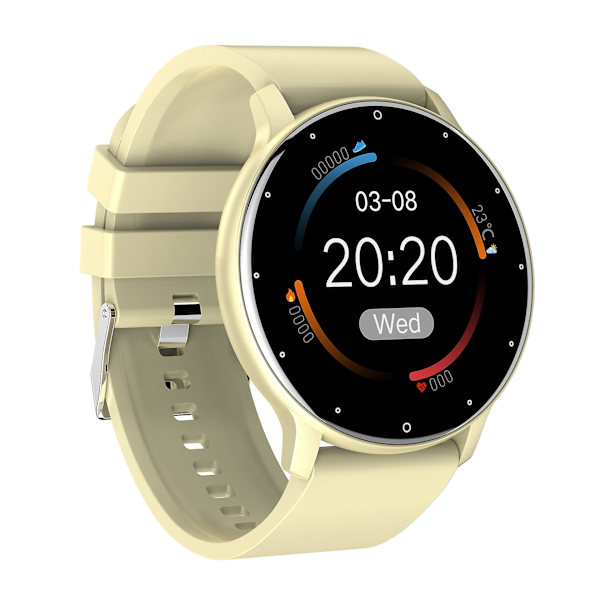 Smartwatch Hjertefrekvens Blodtryk Søvn Trin Tælling Sport Kvinder Mænd Ur Ring Gold