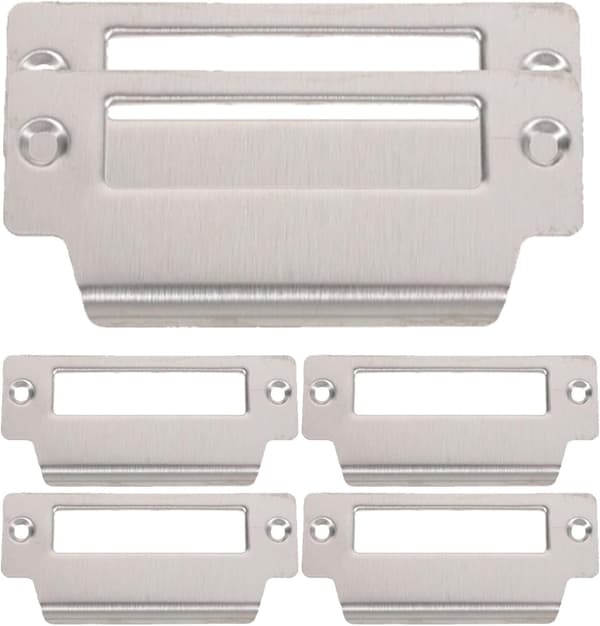 6 st Dörrförstärkningsplatta Slagplatta Deadbolt-skydd Rostfritt stål Silver Enkel installation Dörrlås