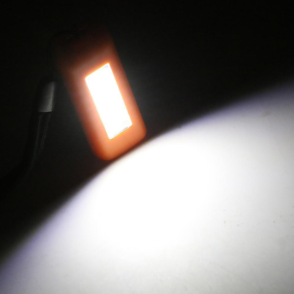Mini LED-nyckelring med USB-laddning, bärbar nödbelysning, ficklampa