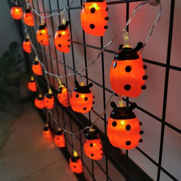 Ulkoilma Solar String Light Beetle 6.5m 30led Lamppu Hyönteinen