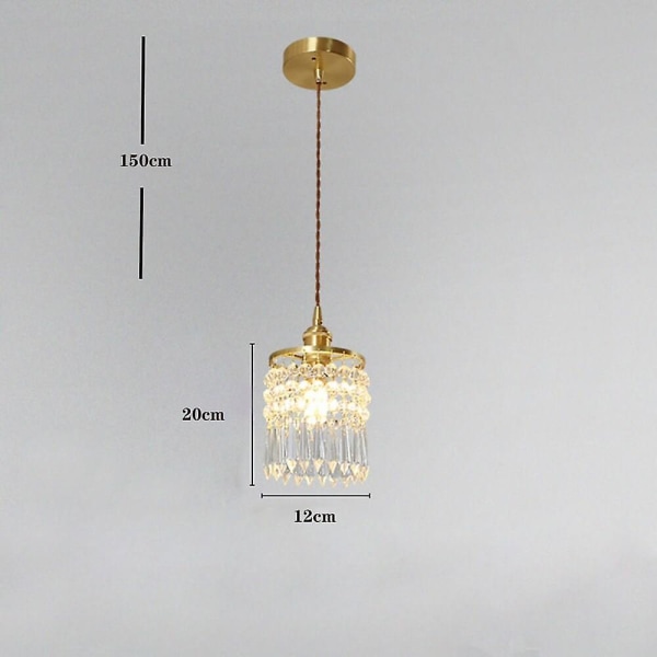 12cm Unik Design Lysekrone Guld Hængende Lampe Krystal