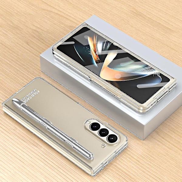 Samsung Z Fold 5 -kotelo S Penillä ja S Pen -pidikkeellä, sisäänrakennettu näytönsuoja, Galaxy Z Fold 5 -kotelo clear