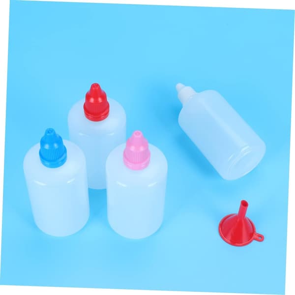 10 st 100 ml klämbara droppflaskor med tratt läckagesäkra plastbehållare för