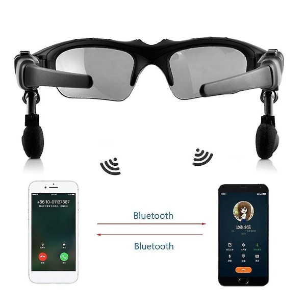 Solbriller Bluetooth Headset Øretelefon Håndfri iPhone