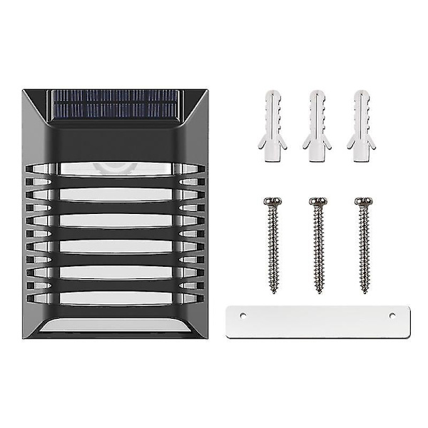 Solcelle Gjerdelys, Solcelle Vegglys Dekorativt Utendørs Vanntett, 2 Moduser For Hage, Gjerde, Hage, Hage, Garasje, Trapp, Port, Varmt Lys 1stk-varmt Lys
