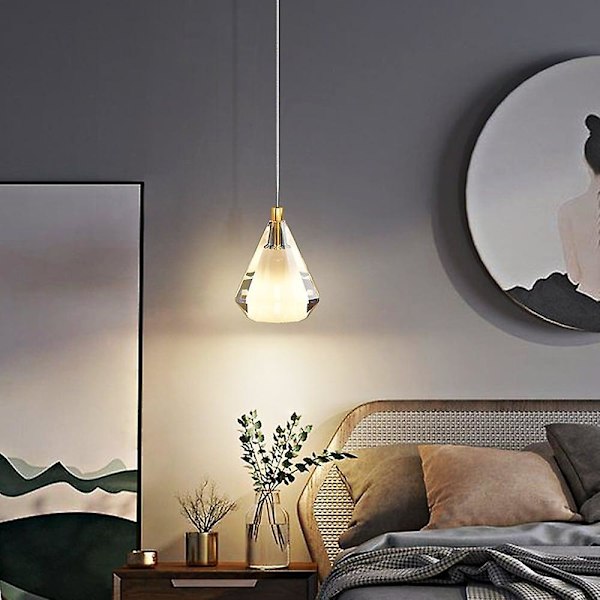 10cm Hengelampe med Lantern Design i Kobber og Messing, Moderne
