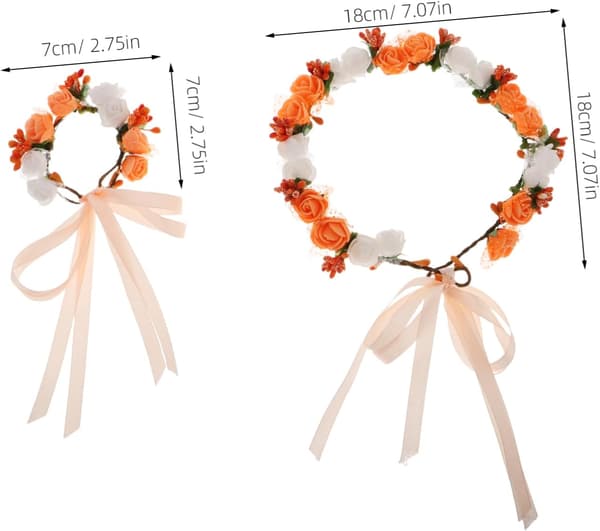 1 sett Boho Rose Blomster og Håndleddscorsage Bryllup Strandfotografering Hårpynt