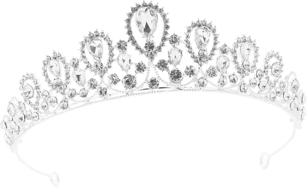 Damekrone med rhinsteiner Elegant brudehodeplagg for bryllupsfest formelle arrangementer