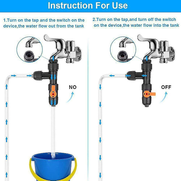 Automatisk Akvariumvattenbytare Kit Kranadapter Pumprengörare