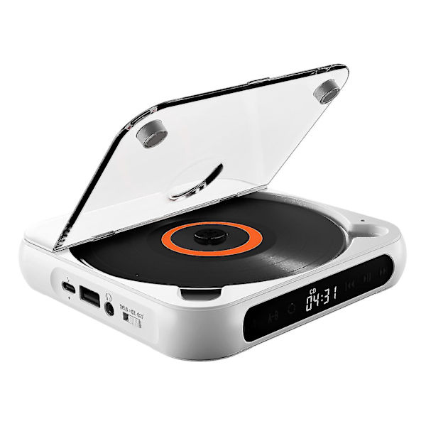 CD-spiller A-b Repeat Bluetooth-kompatibel CD-spiller Minnefunksjon For Hjem Bil White