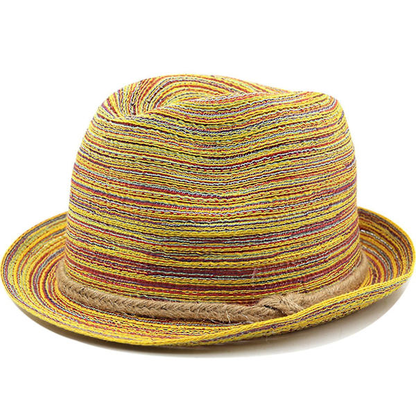 Halm Jazz Hat Boho Halm Strandhatte Boho Halmhat Sød Stribet Sommerkasket
