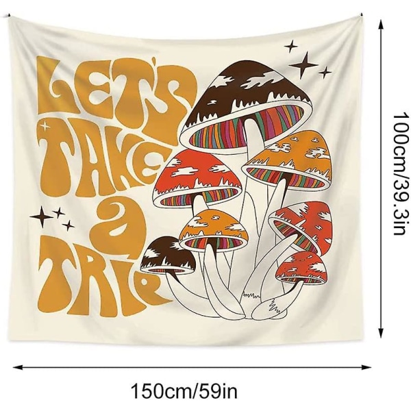 Sienitaulu, vintage-tyylinen sienitaulu seinäkoristeeksi, kuvitettu viitetaulu
