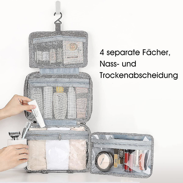 Toiletaske Kosmetikpose Rejsemakeuppose Til Ophængning, Foldsammenlig Organizer