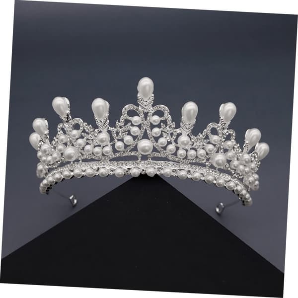 Diamant Perle Krone Brude Hodeplagg Hodeplagg Rhinestone Krone Mote Brude Hodeplagg Prinsesse Tiara