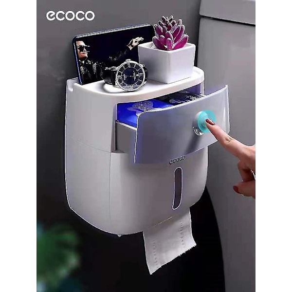 WC-paperiteline vedenkestävä seinäkiinnitettävä hylly harmaa