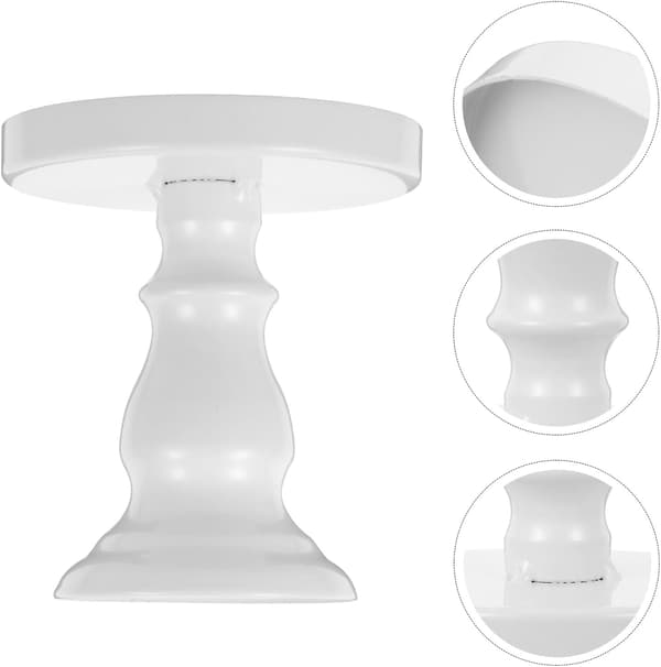 Bryllupsmatserveringsfat Husholdningskakestativ Hvit Legering Stilig Enkel Design Solid Dekor