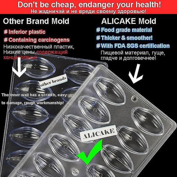 Polycarbonat Chokoladeform Candy Bar Bakke Kageform