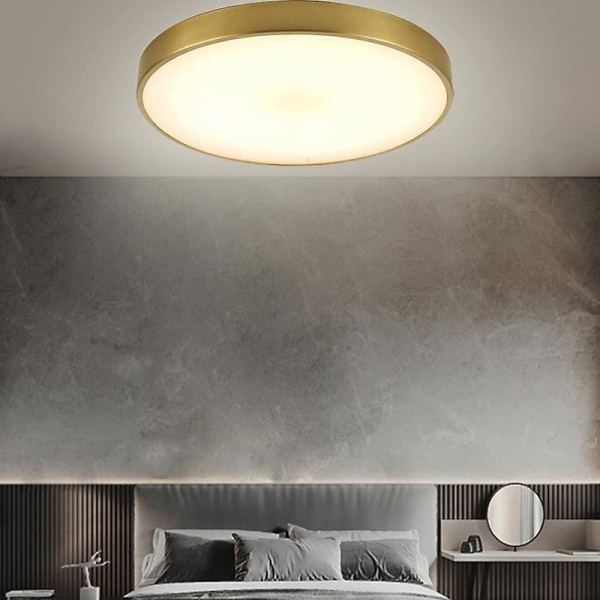 30cm Single Design Flush Mount Lights Metal Brass Modern