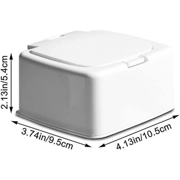 Mini Desktop-oppbevaringsboks Press-type bomullspinneboks Plast bomullspinneholder