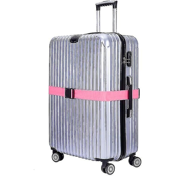 Bagagestropper til kufferter Rem rejsebælter Tilbehør 4 stk, Pink)