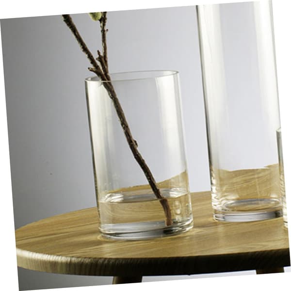 Glasblomvas Skrivbordsblomvas Cylinderform Elegant Samtida Glas Mångsidig Dekoration
