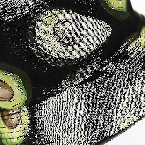 Unisex Vändbar Packbar Bucket Hat, Solhatt för Män Kvinnor, Avocado Print Dubbelsidig Bärbar Vändbar Bucket Hat