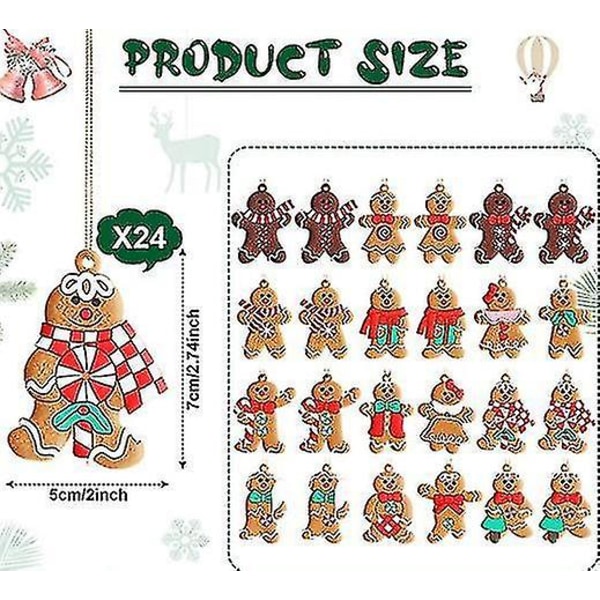 Julepynt Gingerbreadmann i Plast