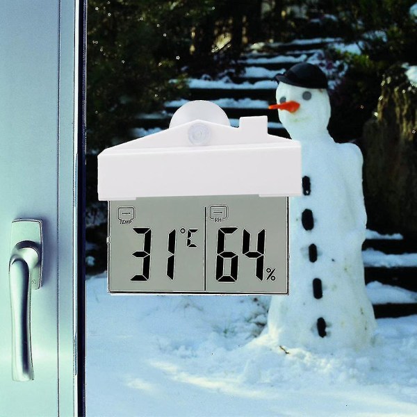 Avtagbar Fäste, Min/Max Temperatur, Automatisk Återställning, Digital Fönstertermometer