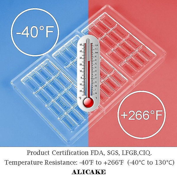 Polycarbonat Chokoladeform Candy Bar Bakke Kageform