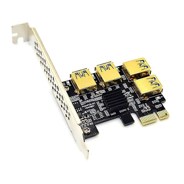 PCI Express 1x - 16x Virtalähdettävä Riser-Sovitin Kortti USB