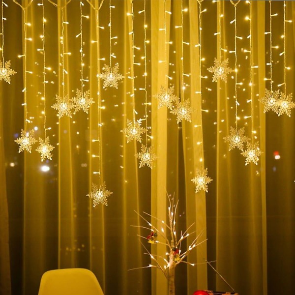 3,5m 96leds Christmas Snowflake Led Window Curtain Lights