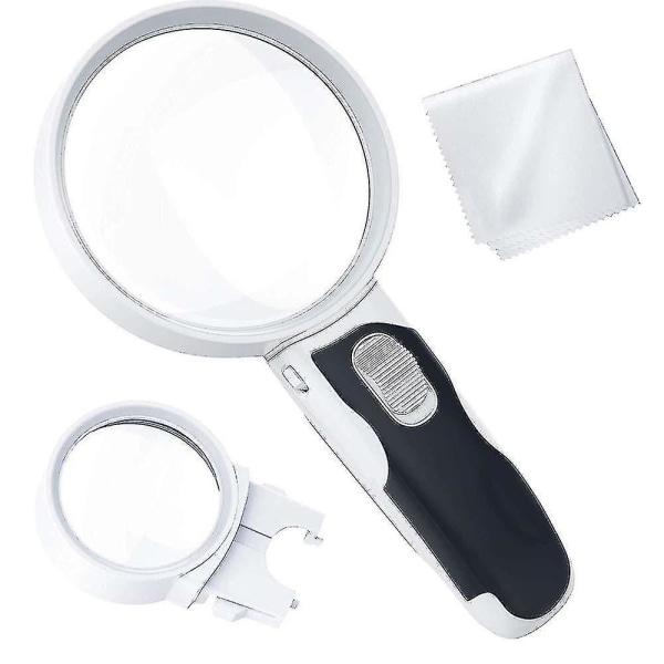 LED Light Magnifying Glass for Seniors 10x 5x Magnification