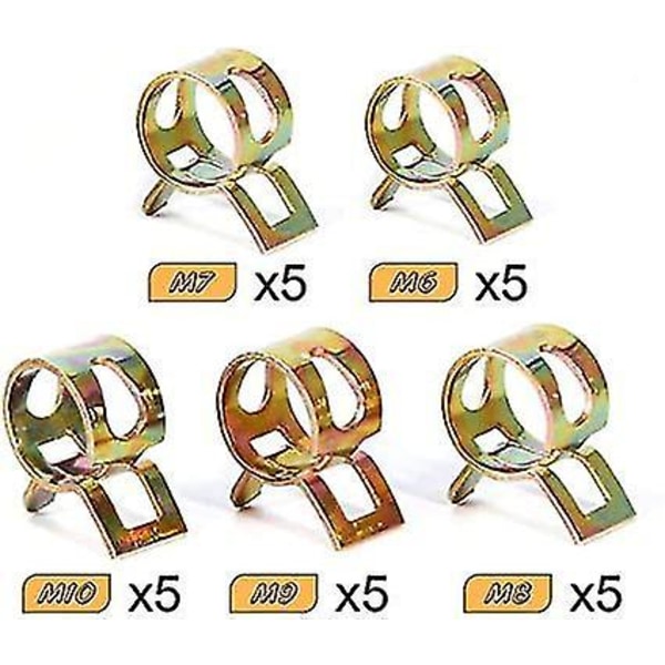12 stk Universelle Gass Inline Drivstofffiltre 25 Slangeklemmer