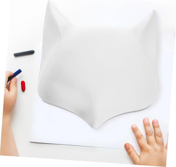 4 stk. blanke rævemasker til Halloween DIY malbare maskerademasker